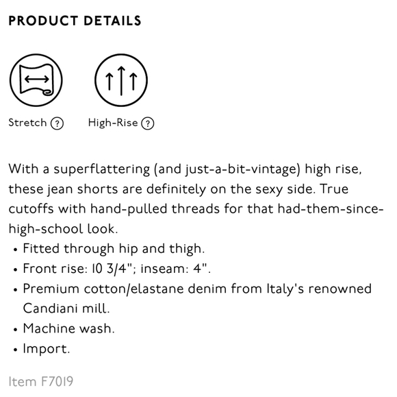 Madewell "High-Rise Denim Shorts, Glenoaks Wash: Cutoff Edition" Women's Size 28 - Picture 10 of 11